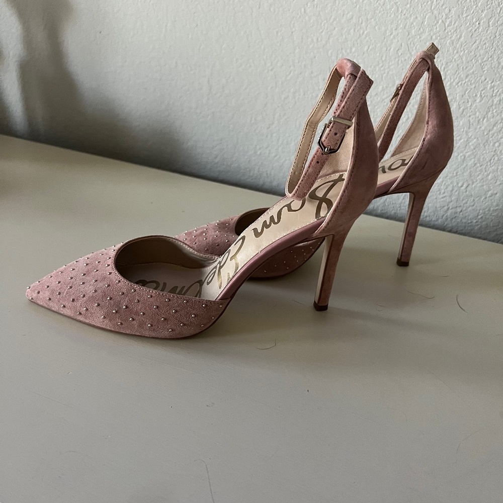 Sam Edelman pink suede heels